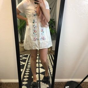 White embroidered dress